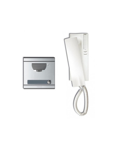Kit Interphone 1 Logement 4 + 1 fils avec Panneau et Téléphone Serie 7 TEGUI 375011