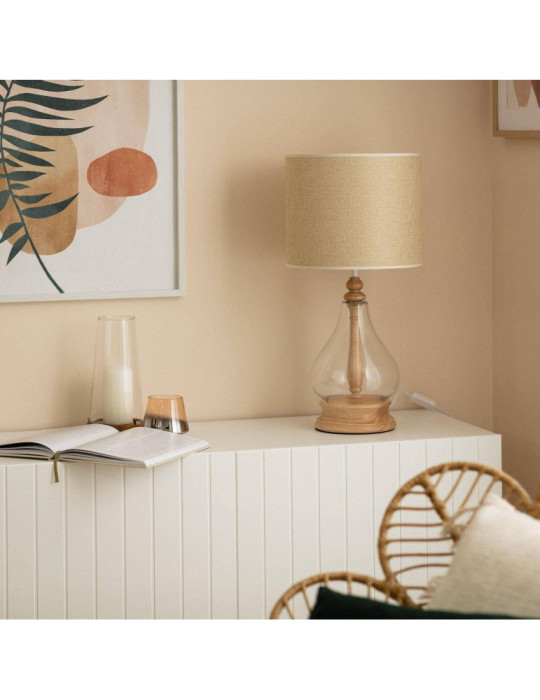 Lampe à Poser Bois et Verre Kofin