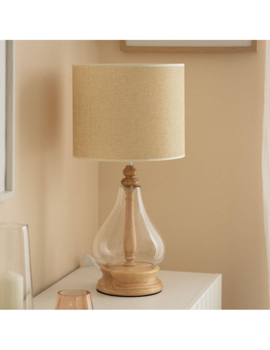 Lampe à Poser Bois et Verre Kofin