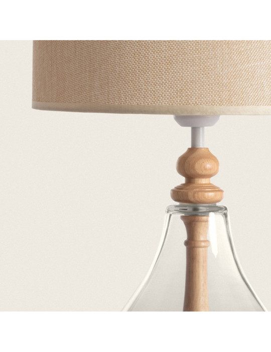 Lampe à Poser Bois et Verre Kofin