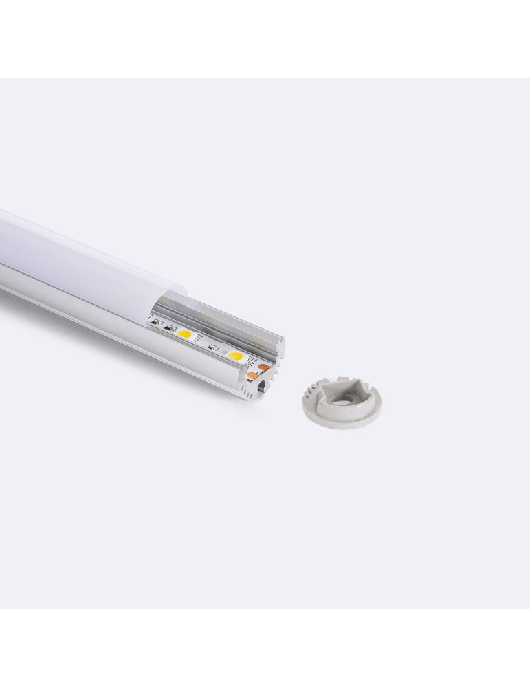 Profilé Aluminium Rond Suspendu pour Ruban LED jusqu'à 11 mm