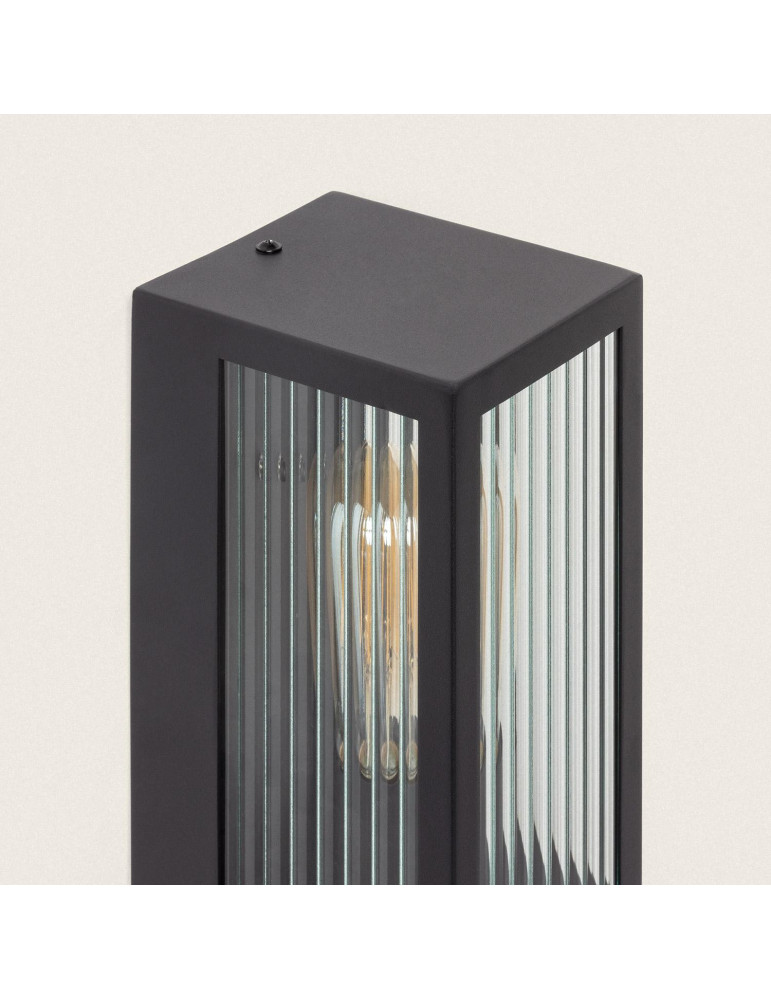 Applique Murale Extérieure Acier Inoxydable et Verre Texturé avec Détecteur de Mouvement Gakom