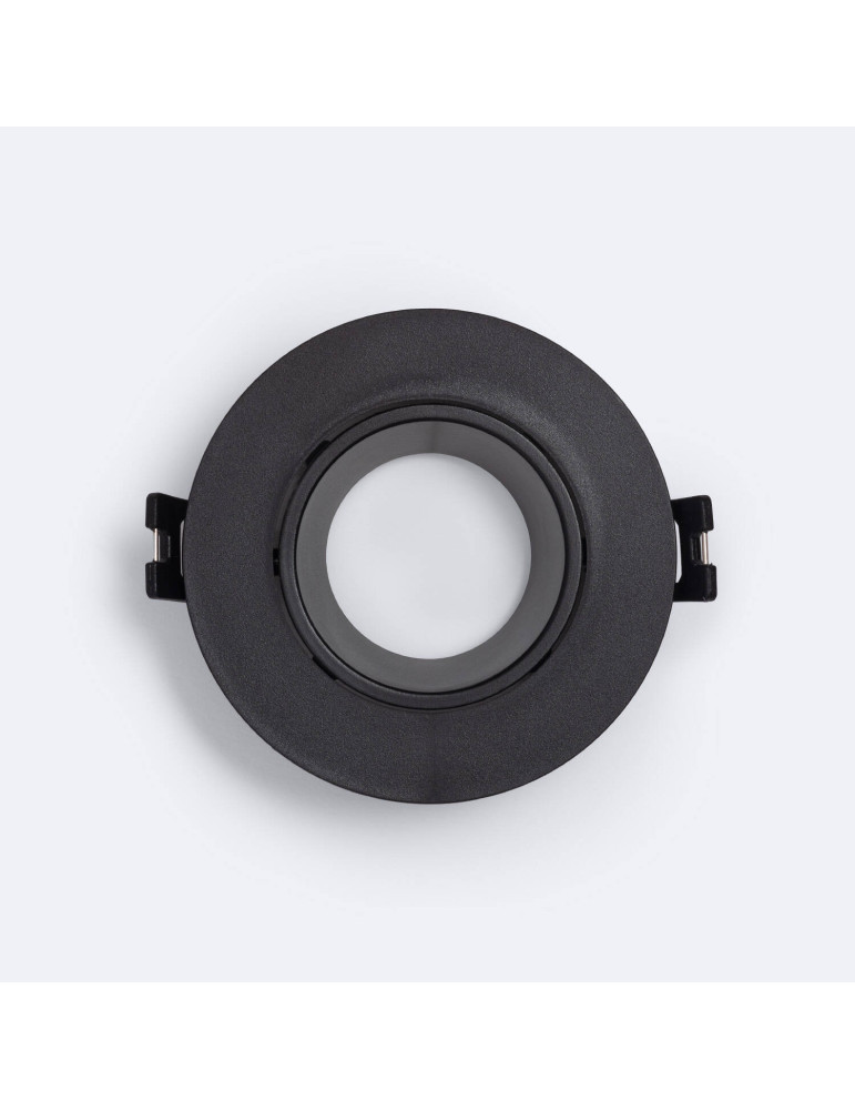 Collerette Downlight Conique Faible UGR Noir pour Ampoule LED GU10/GU5.3 Coupe Ø 70mm