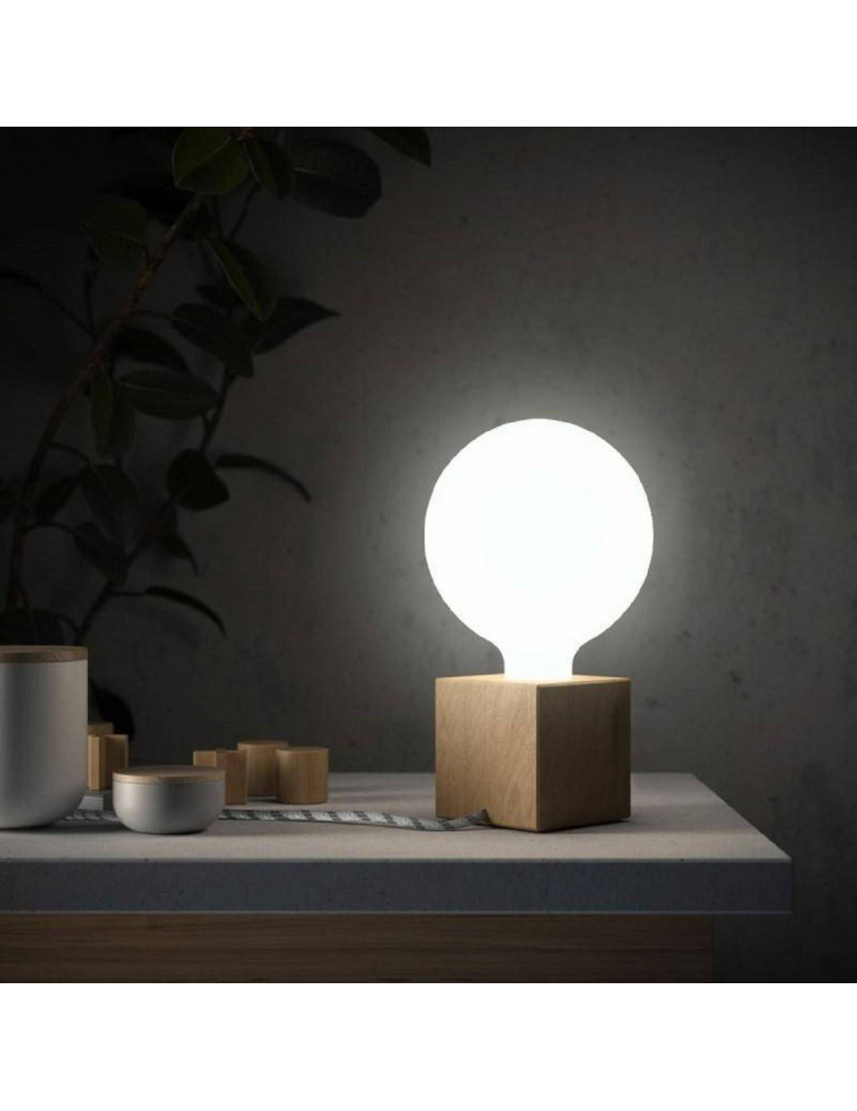 Lampe à Poser Bois Cubetto Creative-Cables ABWLEUTRD54