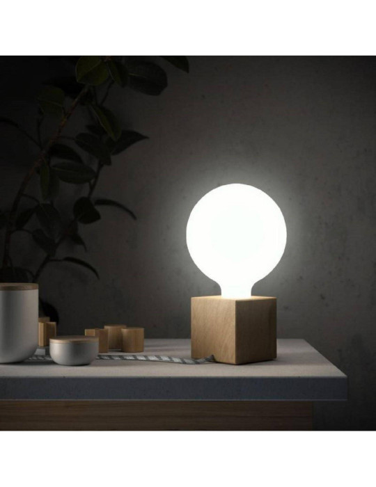 Lampe à Poser Bois Cubetto Creative-Cables ABWLEUTRD54