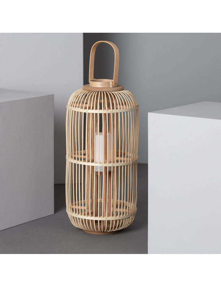 Lampe à Poser LED Portable Rotin Jávea