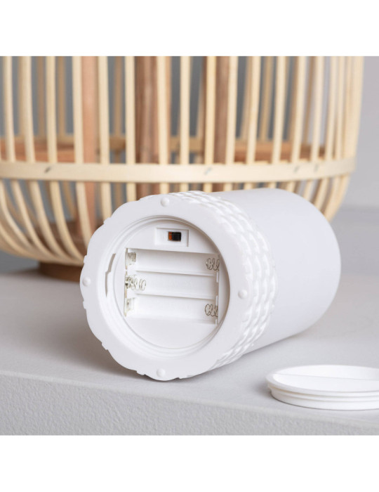 Lampe à Poser LED Portable Rotin Jávea