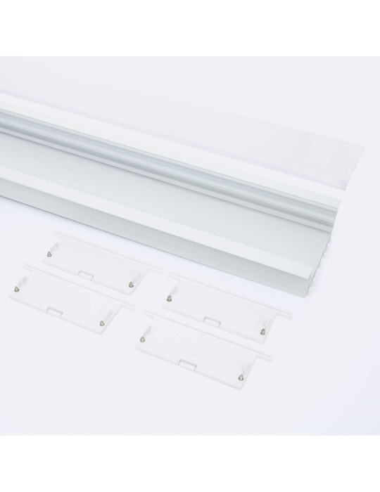 Profilé Aluminium Encastré Grande Taille avec Capot Continu pour Rubans LED jusqu'à 60 mm