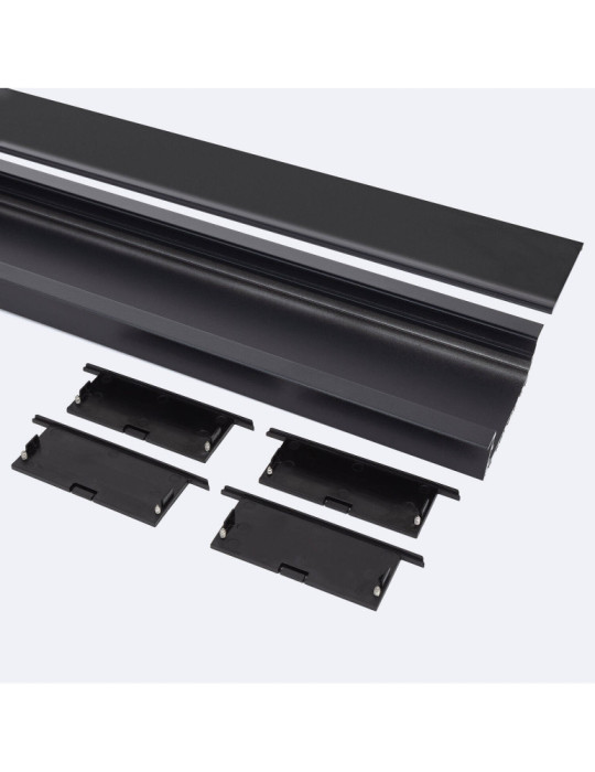 Profilé Aluminium Encastré Grande Taille avec Capot Continu pour Rubans LED jusqu'à 60 mm