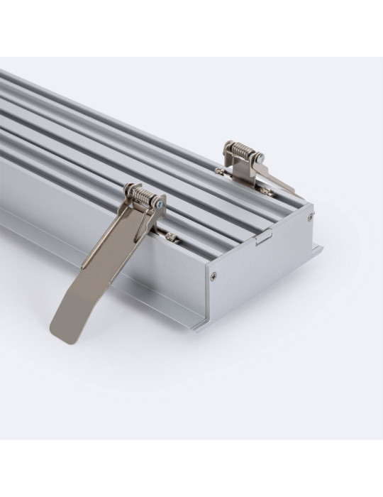 Profilé Aluminium Encastré Grande Taille avec Capot Continu pour Rubans LED jusqu'à 60 mm