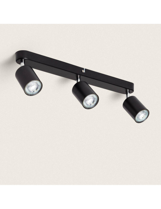 Plafonnier  Orientable Métal 3 Spots Albus Black Large