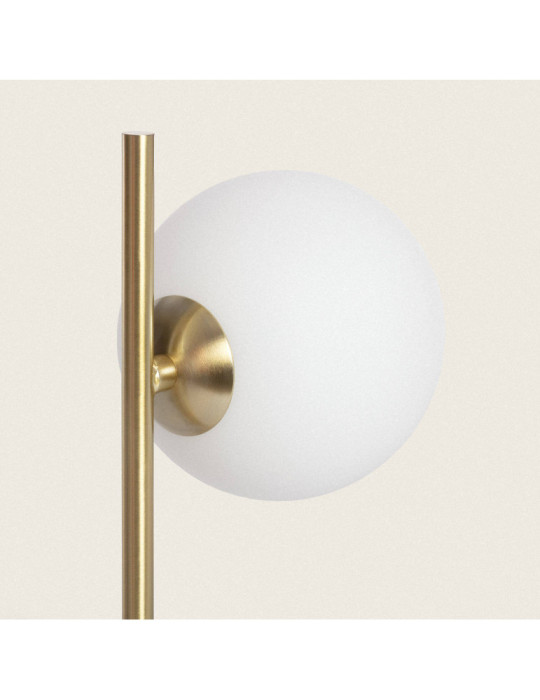 Lampe à Poser Métal et Verre Lune