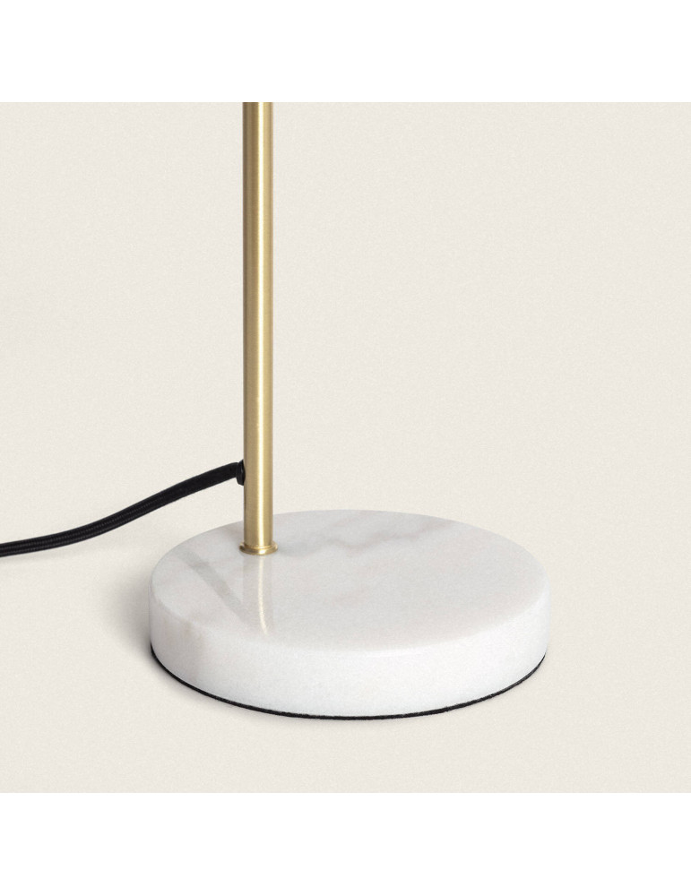 Lampe à Poser Métal et Verre Lune