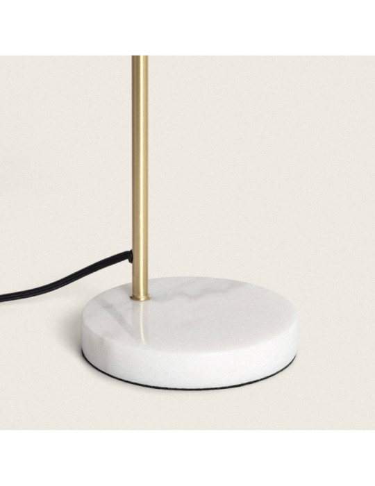 Lampe à Poser Métal et Verre Lune