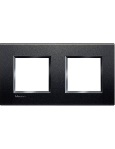 Platine Carée 2x2 Modules BTicino Living Light LNA4802M2BI