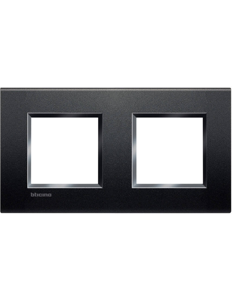 Platine Carée 2x2 Modules BTicino Living Light LNA4802M2BI