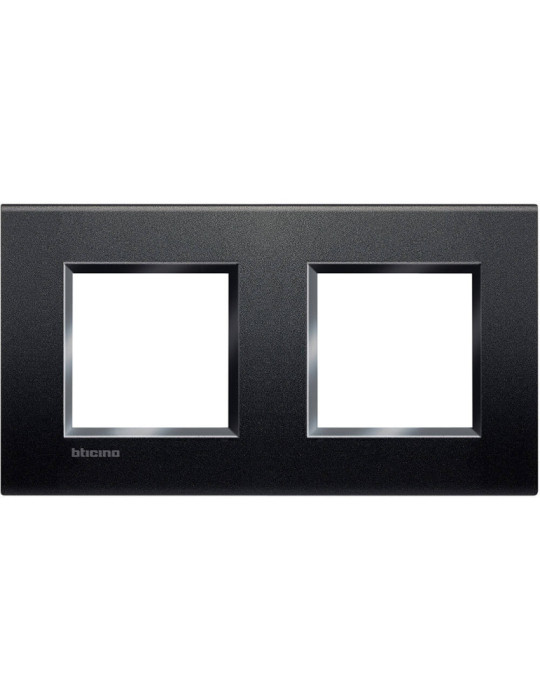 Platine Carée 2x2 Modules BTicino Living Light LNA4802M2BI