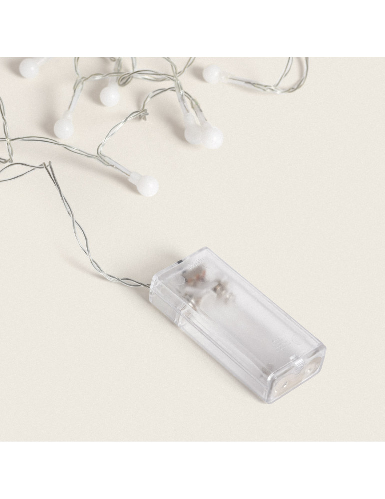 Guirnalda Cable LED 20 Mini Bolas con Batería 1.3m