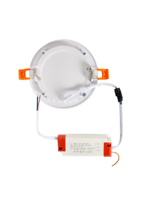 Dalle LED 6W Ronde SwitchCCT Coupe Ø 110mm Compatible avec Télécommande RF V2