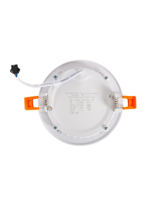 Dalle LED 6W Ronde SwitchCCT Coupe Ø 110mm Compatible avec Télécommande RF V2