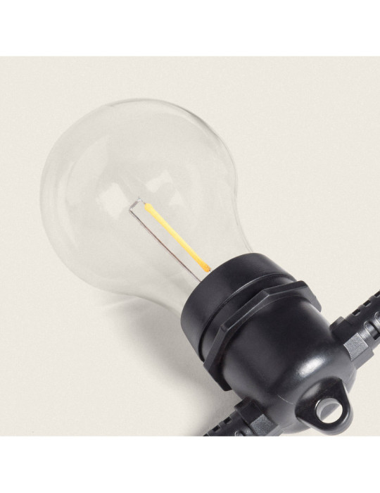 Guirlande Extérieure avec 5m Noire + 5 Ampules Filament LED E27 24V