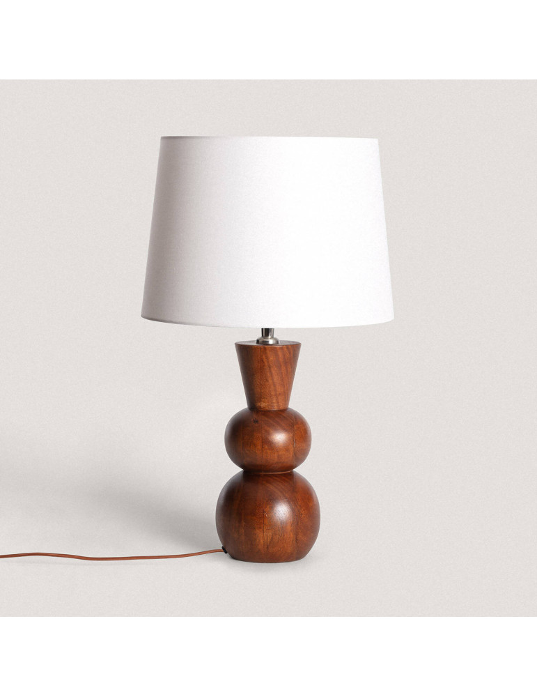 Lampe à Poser en bois Vinda ILUZZIA Lampe à Poser en bois Vinda ILUZZIA