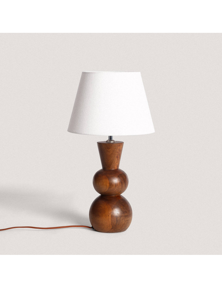 Lampe à Poser en bois Vinda ILUZZIA Lampe à Poser en bois Vinda ILUZZIA