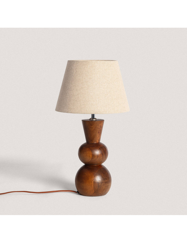 Lampe à Poser en bois Vinda ILUZZIA Lampe à Poser en bois Vinda ILUZZIA