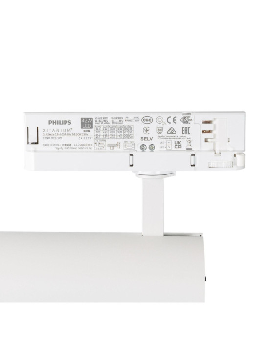 Spot LED sur Rail Triphasé 40W d'Angelo PHILIPS Xitanium Blanc