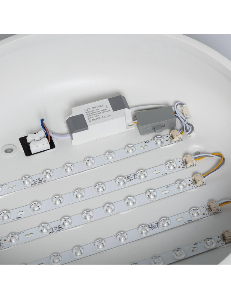 Plafonnier LED Rond Métal 24W CCT Sélectionnable Eyelight Ø350 mm