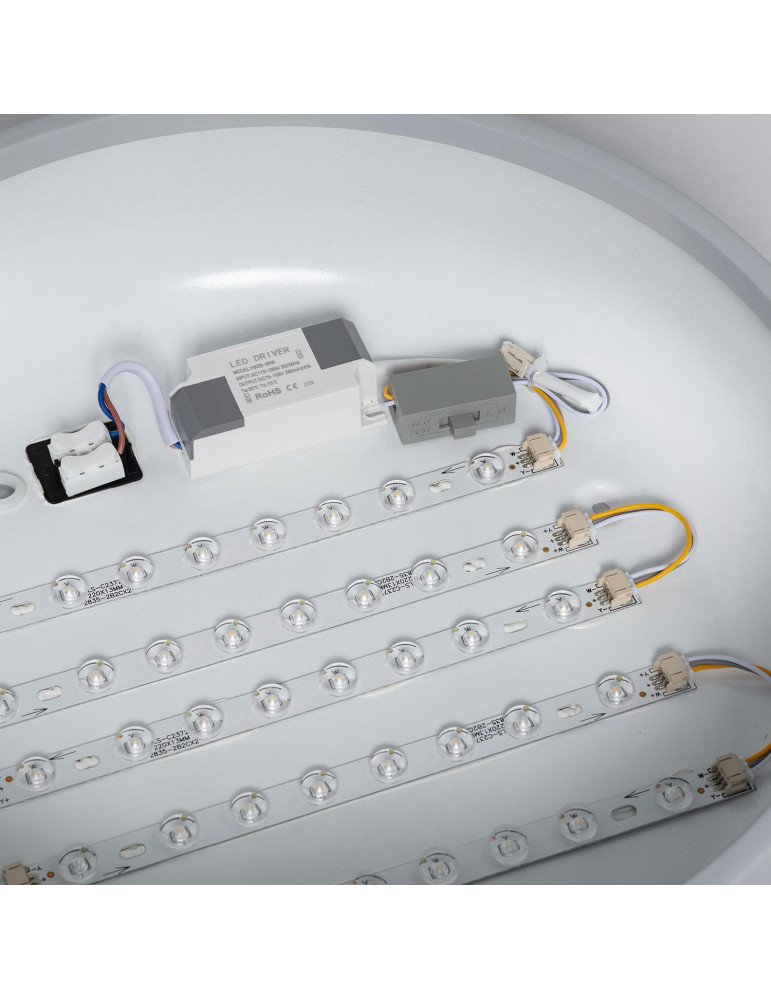 Plafonnier LED Rond Métal 24W CCT Sélectionnable Eyelight Ø350 mm