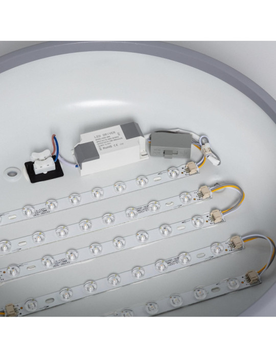 Plafonnier LED Rond Métal 24W CCT Sélectionnable Eyelight Ø350 mm