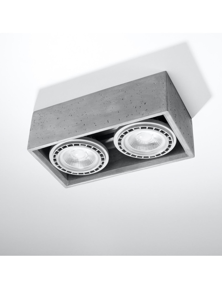 Plafonnier Béton Quatro 2 SOLLUX