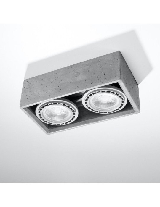 Plafonnier Béton Quatro 2 SOLLUX