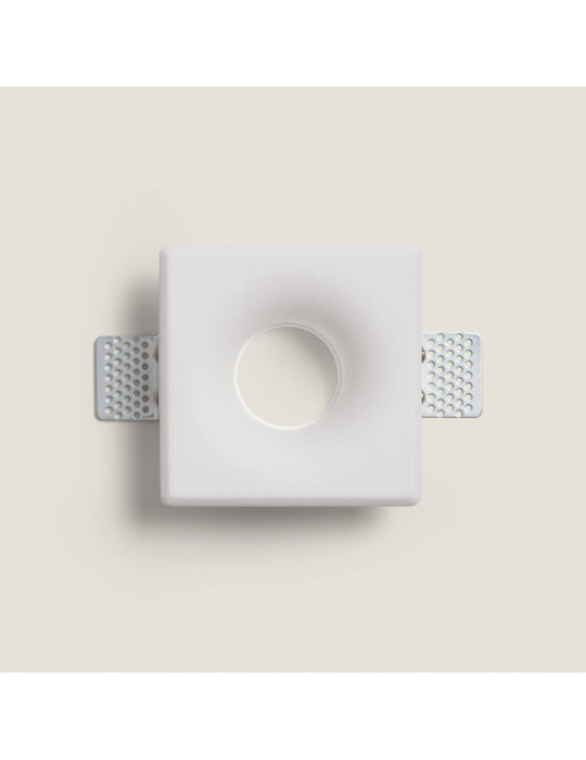 Collerette Downlight Intégration Plâtre/Placo pour Ampoule LED GU10 / GU5.3  Coupe 120x120 mm