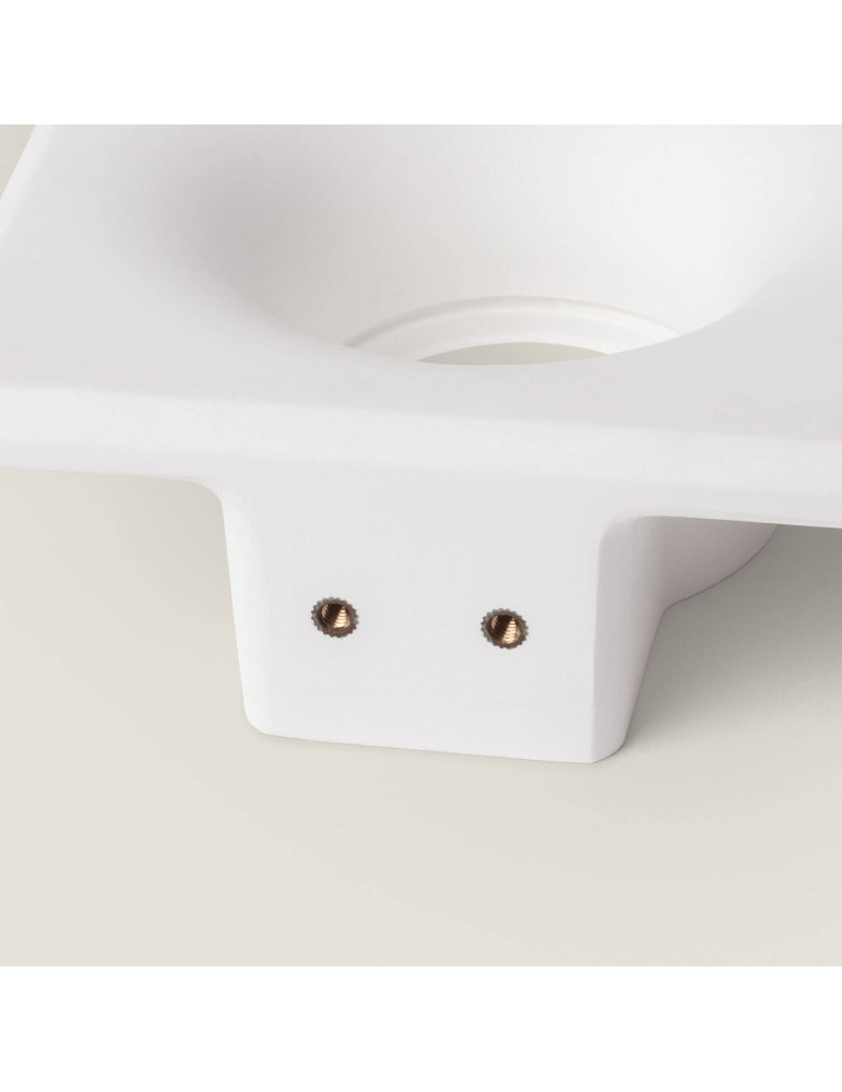 Collerette Downlight Intégration Plâtre/Placo pour Ampoule LED GU10 / GU5.3  Coupe 120x120 mm