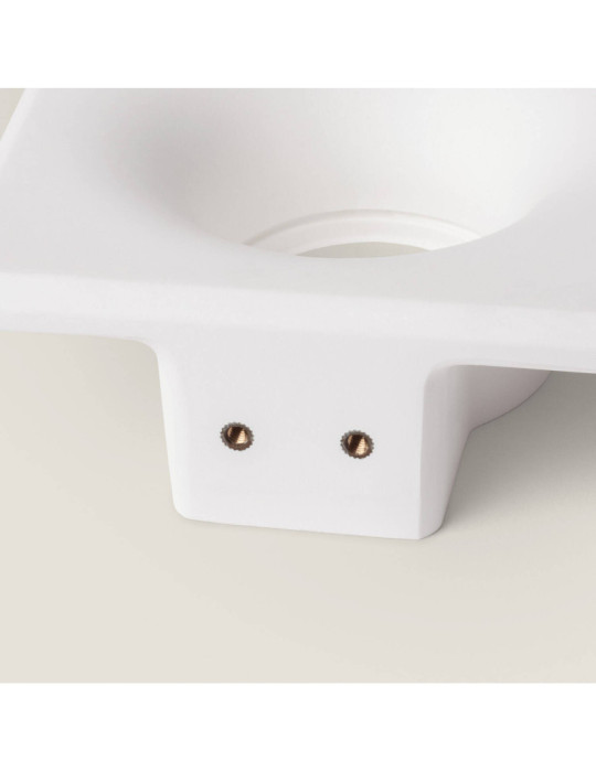 Collerette Downlight Intégration Plâtre/Placo pour Ampoule LED GU10 / GU5.3  Coupe 120x120 mm