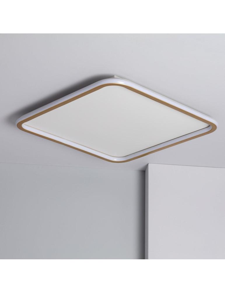 Plafonnier LED Carré Métal CCT Sélectionnable Allharo 40W 610x610 mm