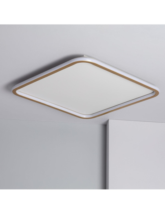 Plafonnier LED Carré Métal CCT Sélectionnable Allharo 40W 610x610 mm