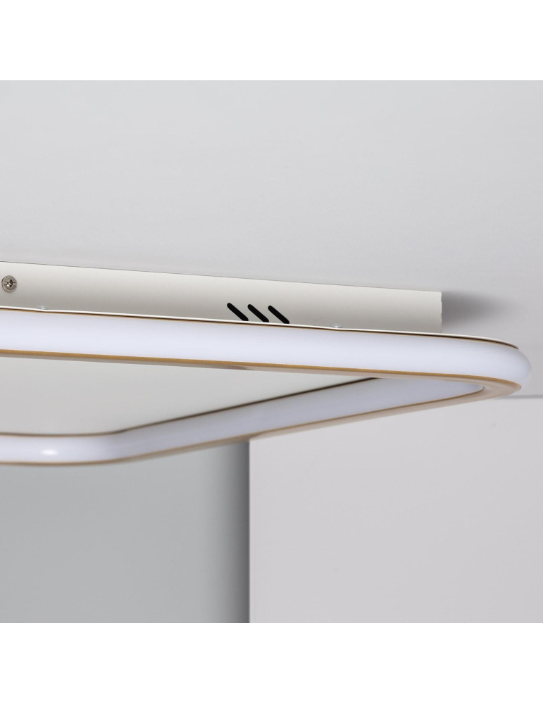 Plafonnier LED Carré Métal CCT Sélectionnable Allharo 40W 610x610 mm