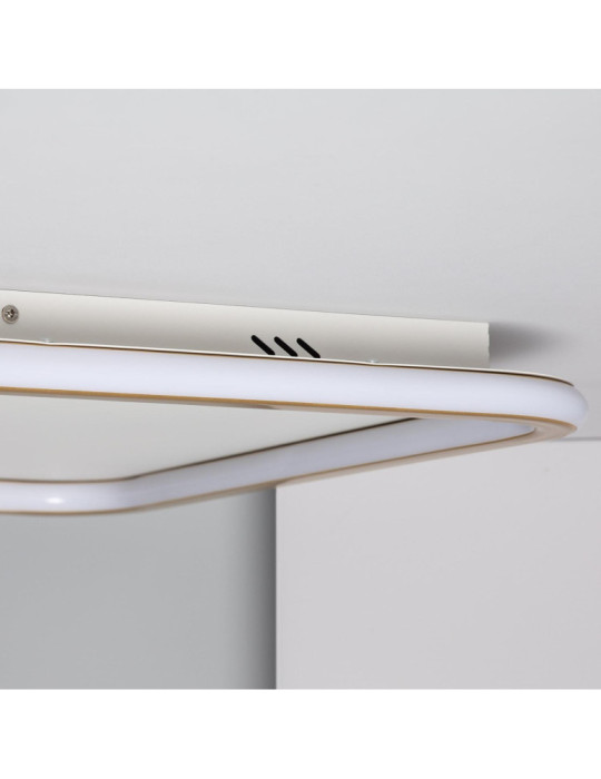 Plafonnier LED Carré Métal CCT Sélectionnable Allharo 40W 610x610 mm