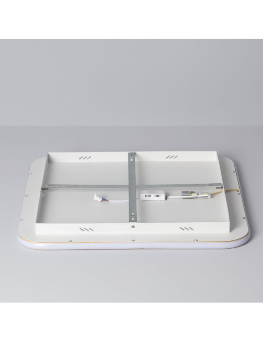 Plafonnier LED Carré Métal CCT Sélectionnable Allharo 40W 610x610 mm