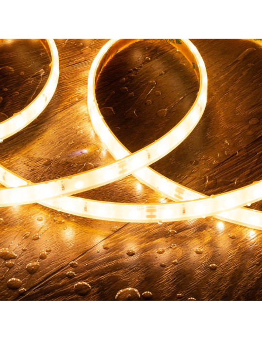 Ruban LED 24V DC SMD Silicone FLEX 60LED/m 5m IP68 Largeur 10mm Coupe tous les 10cm