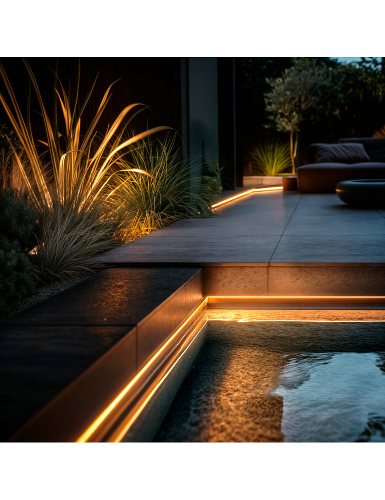 Ruban LED 24V DC SMD Silicone FLEX 60LED/m 5m IP68 Largeur 10mm Coupe tous les 10cm