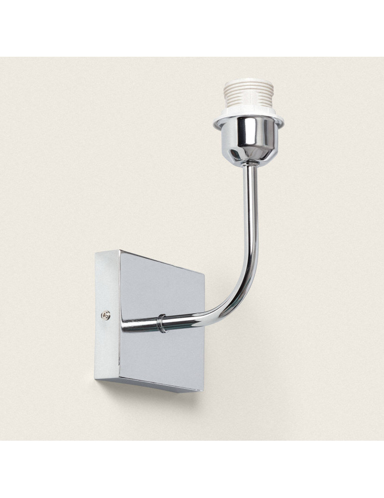 Lampe Murale Métal Silver-Wollen Conne