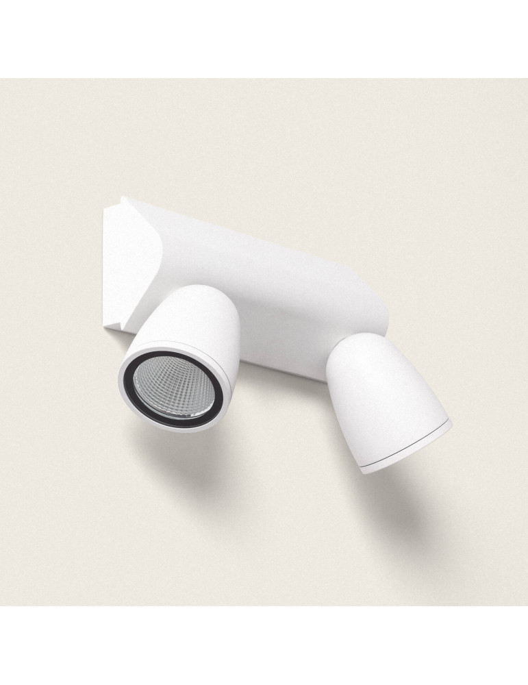 Applique Murale Extérieure LED 12W Aluminio Abel Large 2 Spots