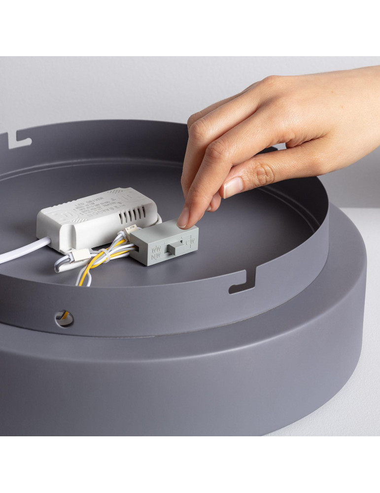 Plafonnier LED Rond Métal CCT Sélectionnable Wingu 15W Ø300 mm