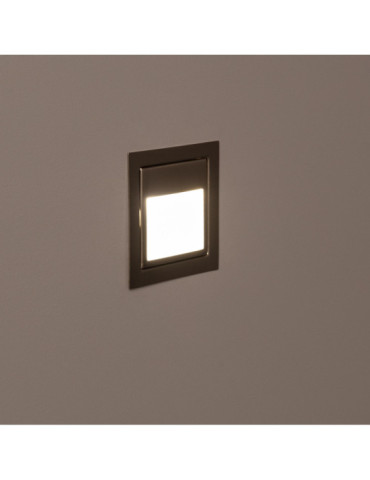 Balise Murale LED Encastrable 1.5W Larry Finition Acier