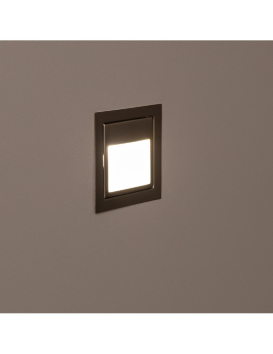 Balise Murale LED Encastrable 1.5W Larry Finition Acier