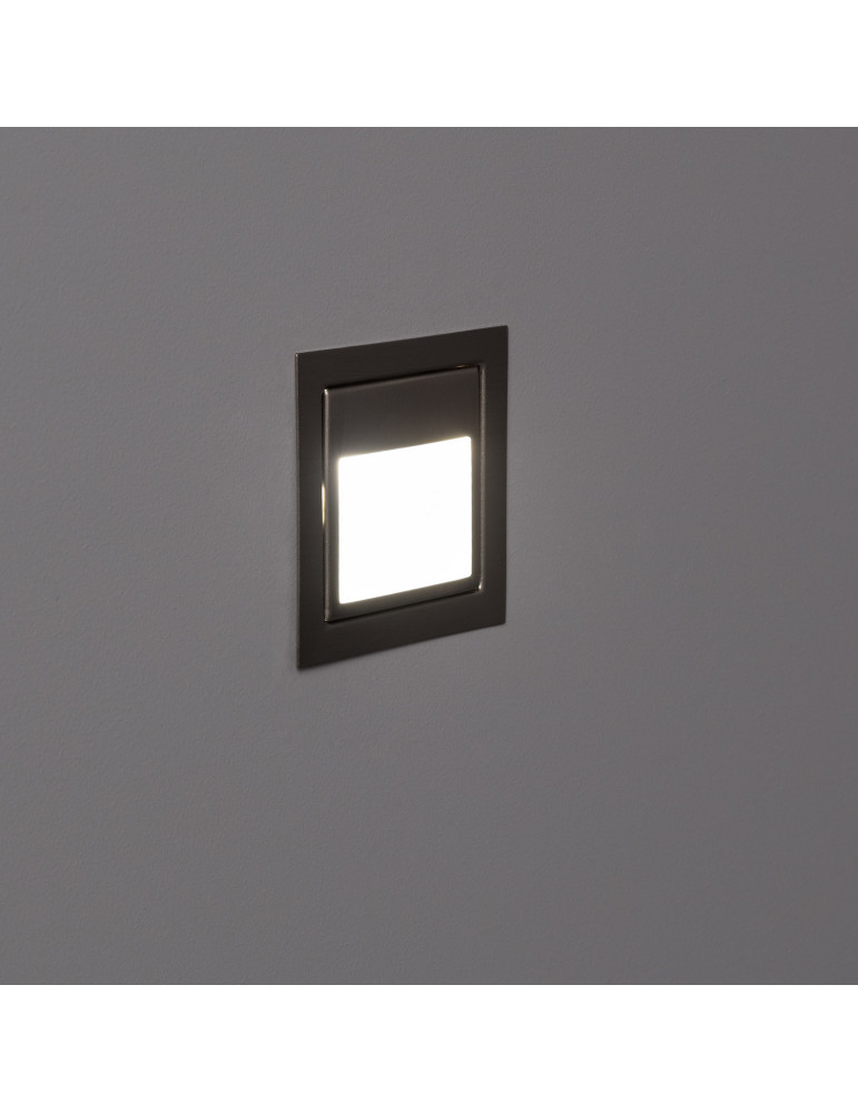 Balise Murale LED Encastrable 1.5W Larry Finition Acier